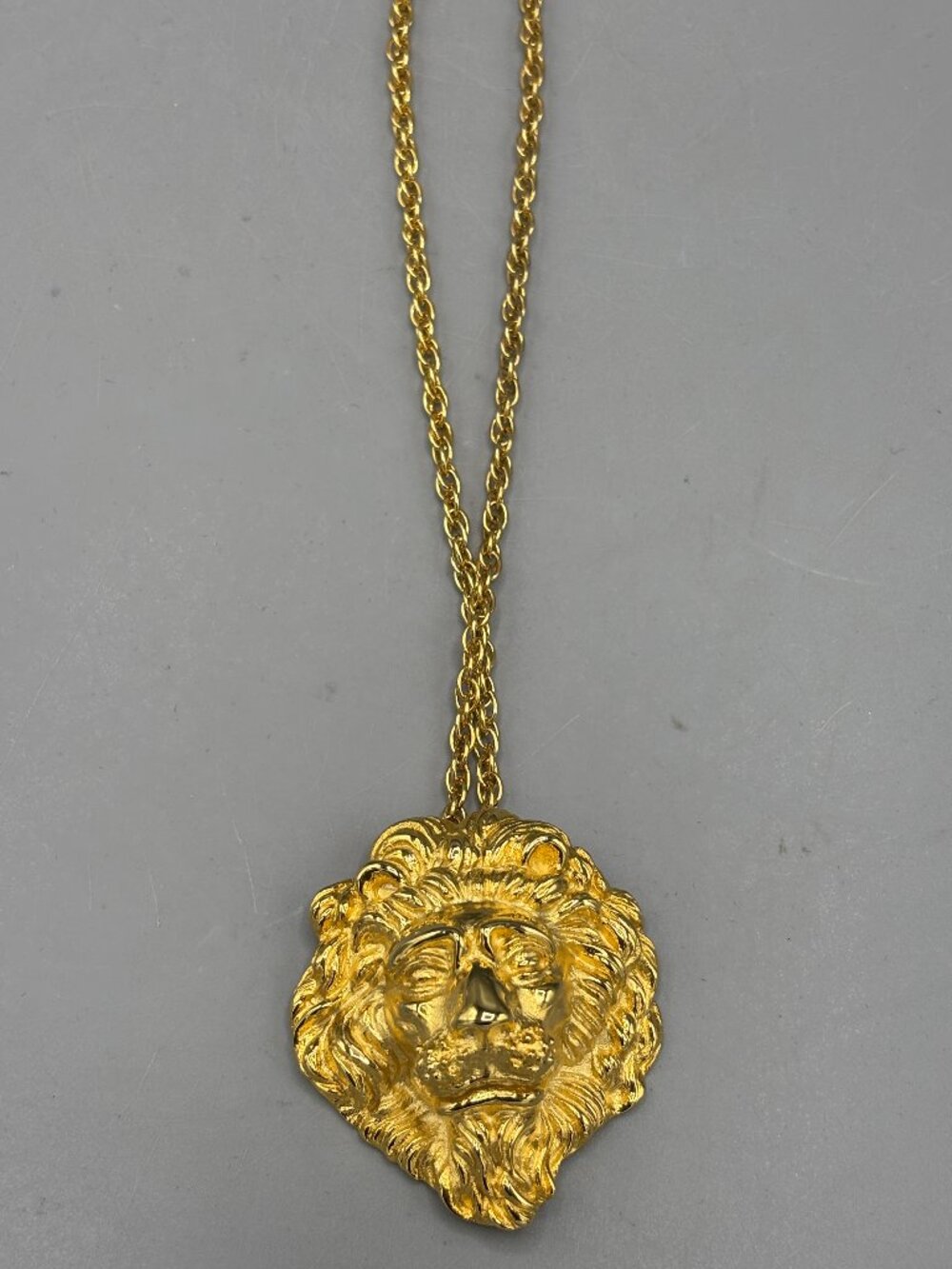 Gold plated lion necklace